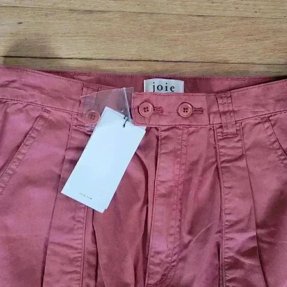 Joie Shore Cotton Burnt Clay Trouser Pants Size 10 - Picture 7 of 10